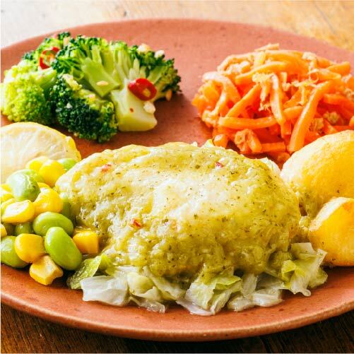 カレイのムニエル ジェノベーゼソース