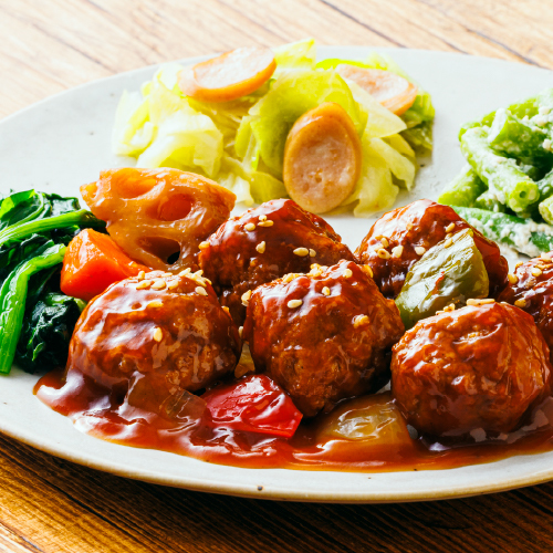 ミートボール はちみつ甘酢あんかけ