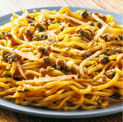 レンジで簡単　魚介まぜそば
