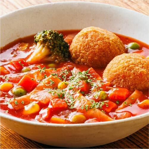 三ツ星朝ごはん 具沢山お野菜ミネストローネ